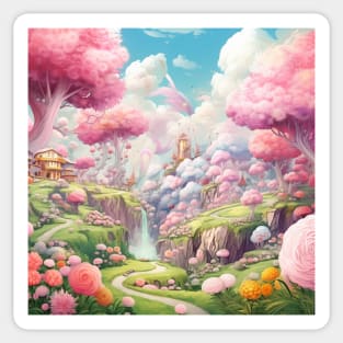 Colorful magical landscape Sticker
